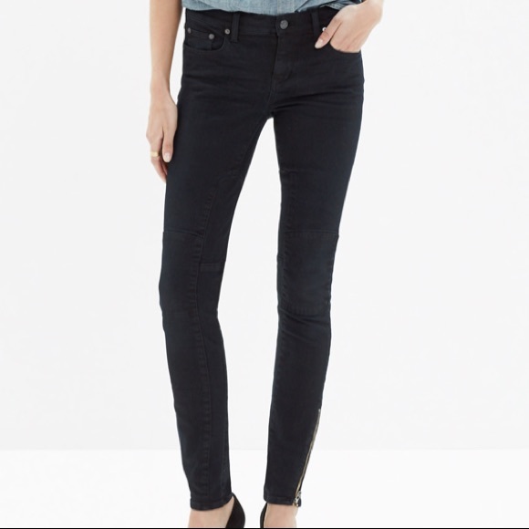 Madewell Denim - Madewell Black Skinny Skinny Jeans with Ankle Zip
